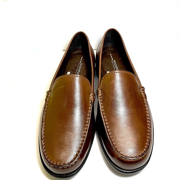 Rockport Classic Brown Leather Men’s Loafers Size 6.5W - Picture 2 of 8